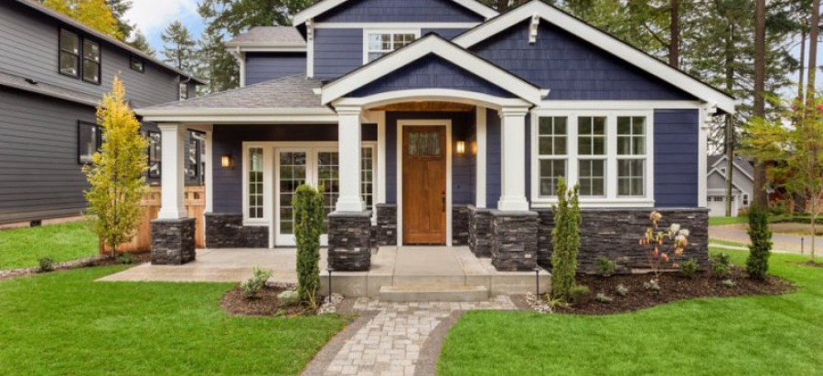 image: Ein Haus mit einem schönen Garten